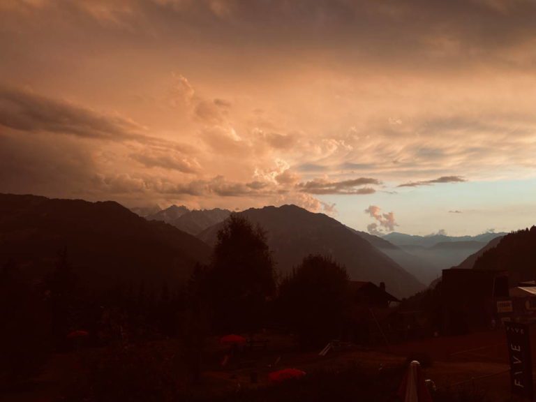 coucher de soleil, Verbier